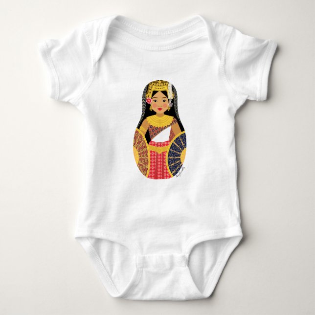 Cambodian Matryoshka Baby Bodysuit (Front)