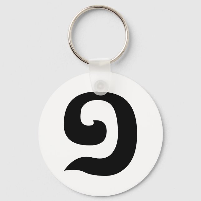 Cambodian Number 1 / One / ១ (Muəj) Khmer Language Key Ring (Front)
