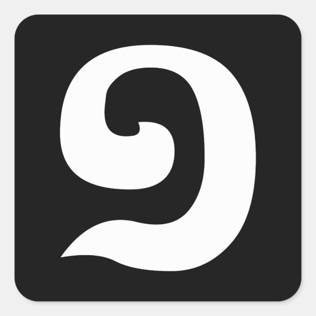 Cambodian Number 1 / One / ១ (Muəj) Khmer Language Square Sticker (Front)