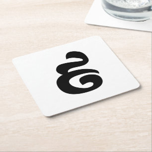 Cambodian Number 9 / Nine / ៩ (Pram Buen) Khmer Square Paper Coaster