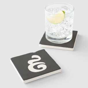 Cambodian Number 9 / Nine / ៩ (Pram Buen) Khmer Stone Coaster