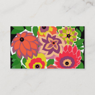 CAMBRIA, ART DECO FLORALS: TROPICANA BUSINESS CARD