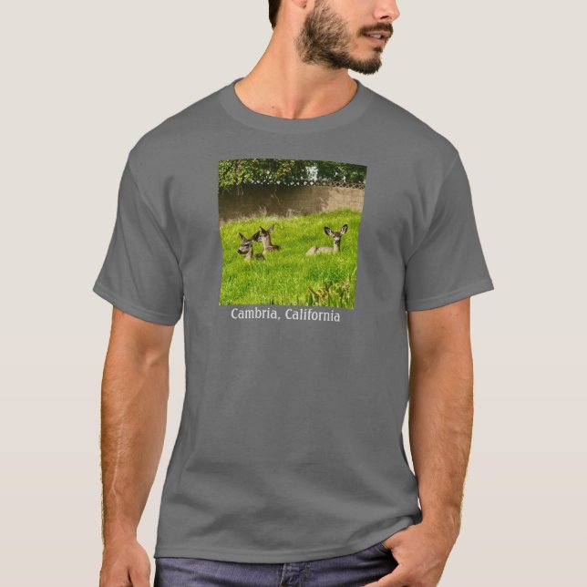 Cambria, CA population: 6,789; Deer: 3 T-Shirt (Front)