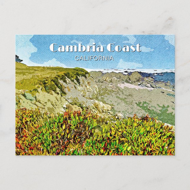 Cambria Coast Holiday Postcard (Front)