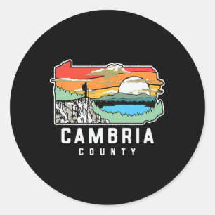 Cambria County Pennsylvania Nature Outdoor Hiking Classic Round Sticker