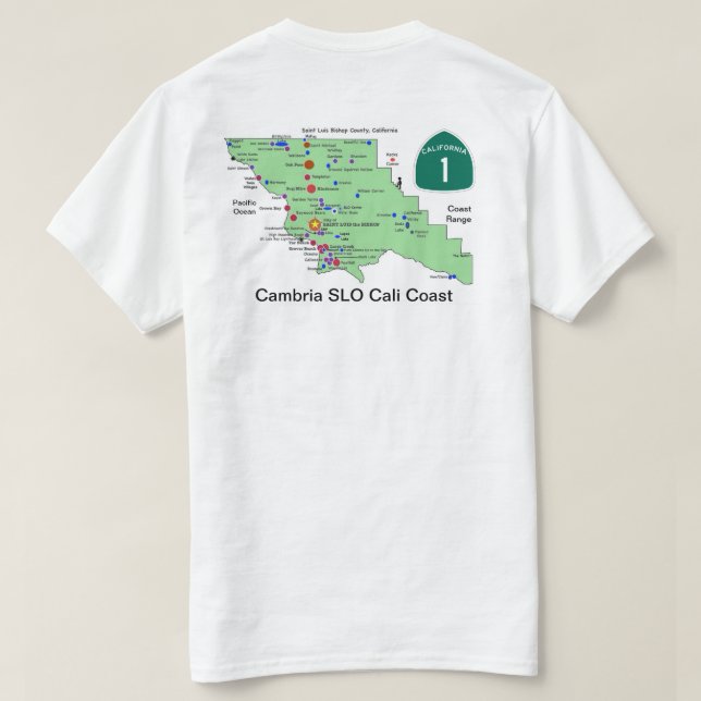 Cambria maps T-Shirt (Design Back)