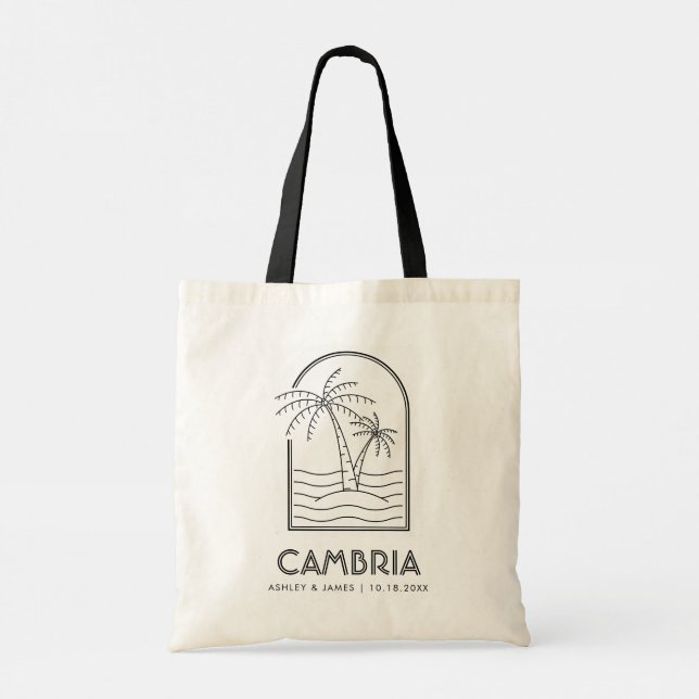 Cambria Wedding Weekend Destination Wedding Tote Bag (Back)