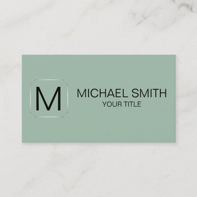 Cambridge Blue colour background Business Card (Front)
