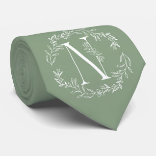 Cambridge blue Colour Monogrammed Groomsmen Tie