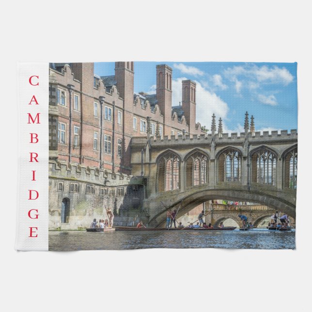 Cambridge Bridge of Sighs tea towel (Horizontal)