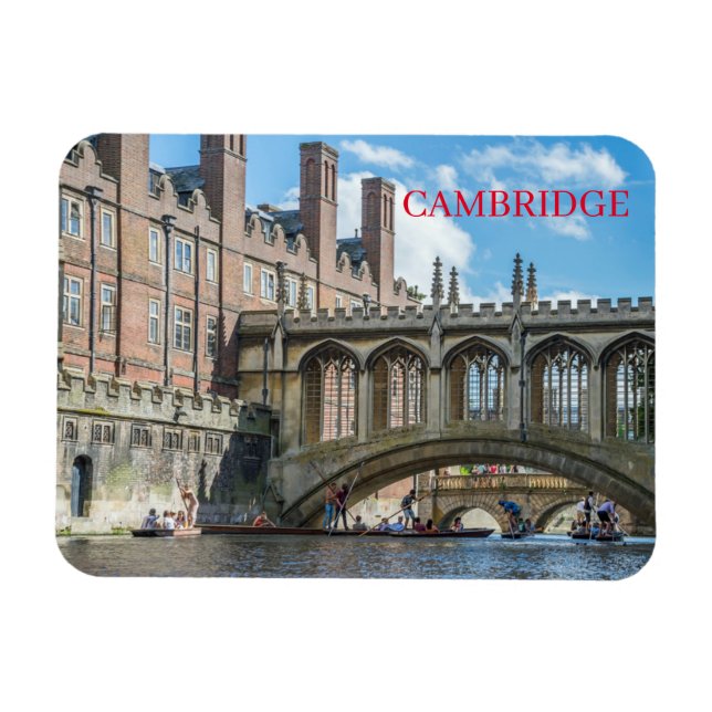 Cambridge Bridge of Sighs view fridge magnet (Horizontal)