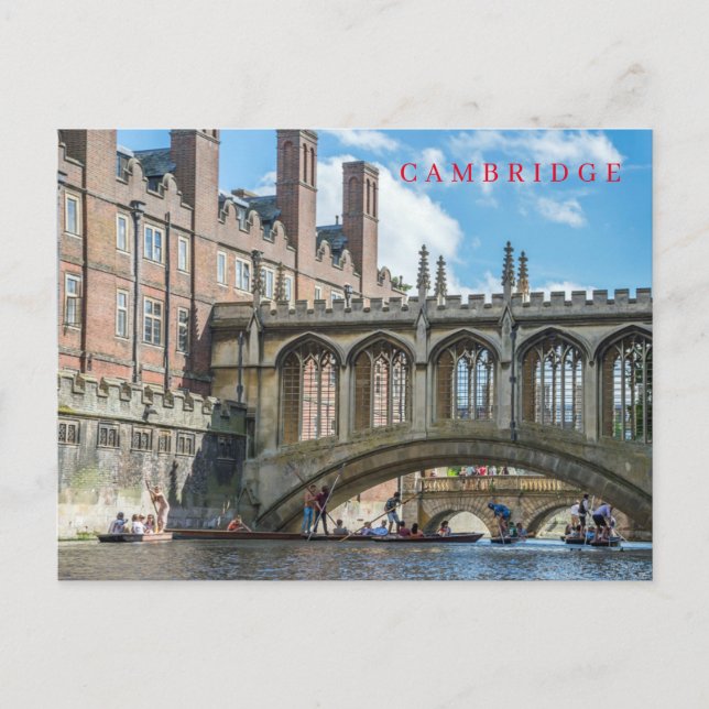 Cambridge Bridge of Sighs view postcard (Front)