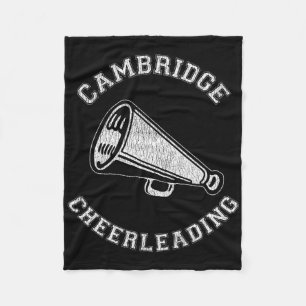 Cambridge Cheer Distressed Retro 90's Cheerleader  Fleece Blanket