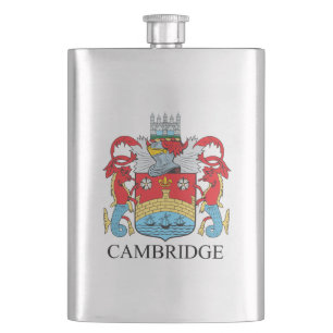Cambridge coat of arms hip flask