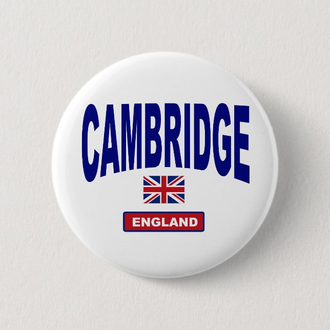 Cambridge England 6 Cm Round Badge (Front)