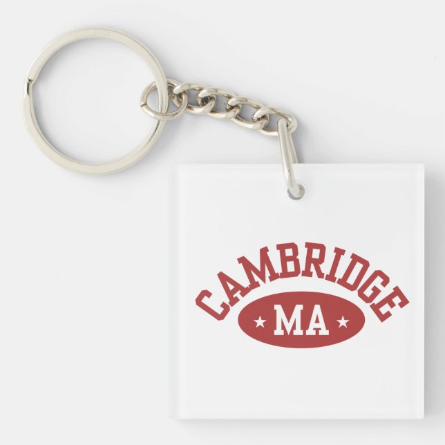 Cambridge Massachusetts Cute College Gift Keychain (Front)