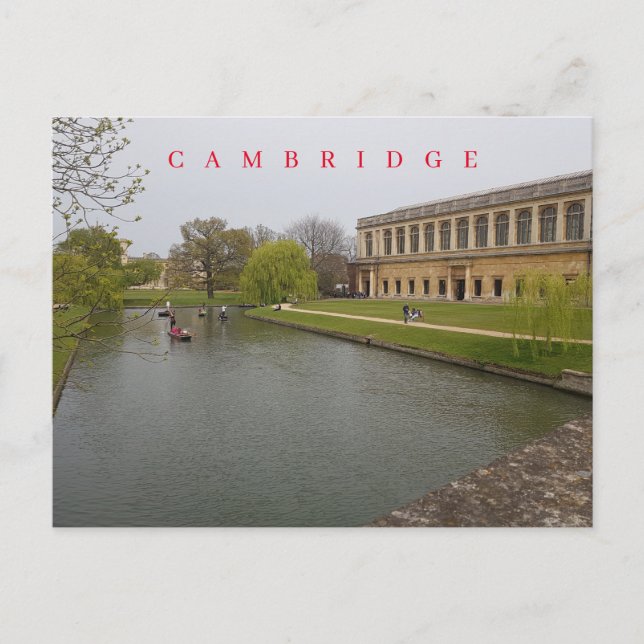 Cambridge river Cam view postcard (Front)