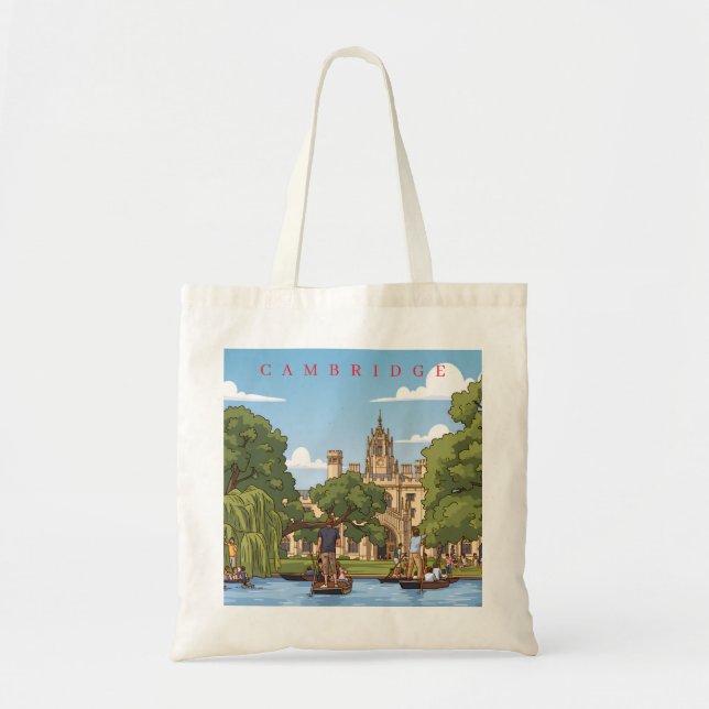 Cambridge river Cam view tote bag (Front)