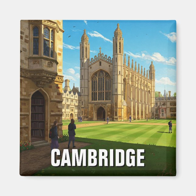 Cambridge University England Travel Magnet (Front)
