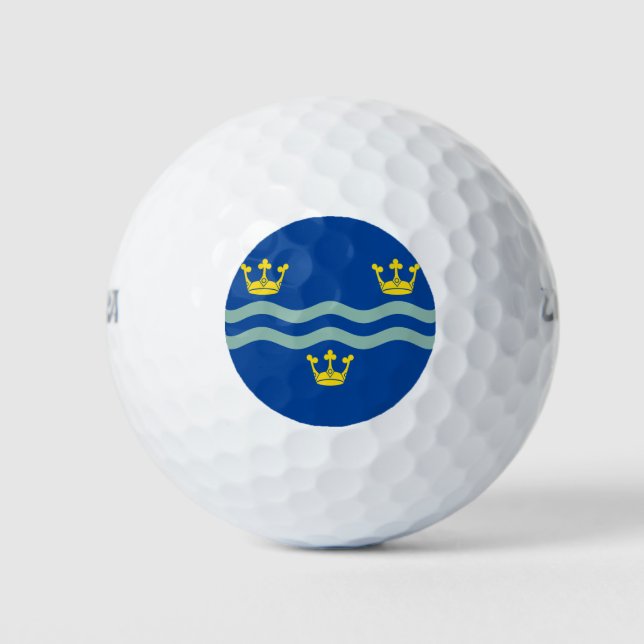 Cambridgeshire county flag golf balls (Front)