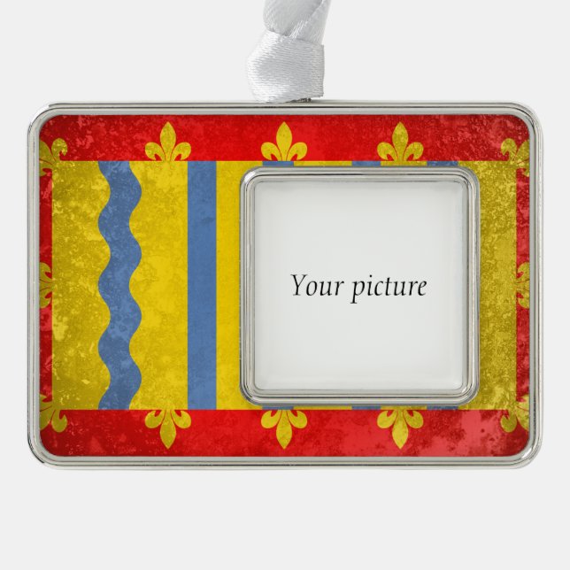 Cambridgeshire Silver Plated Framed Ornament (Front)
