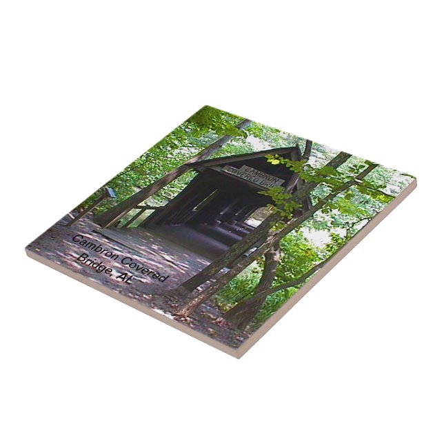 Cambron Covered Bridge, Madison County, Alabama Tile (Side)