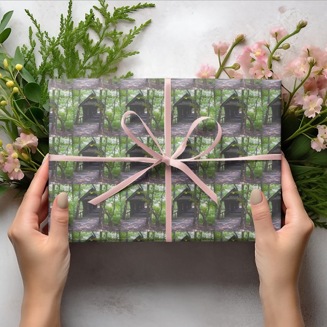 Cambron Covered Bridge, Madison County, Alabama Wrapping Paper (Cambron Covered Bridge, Madison County, Alabama Wrapping Paper)