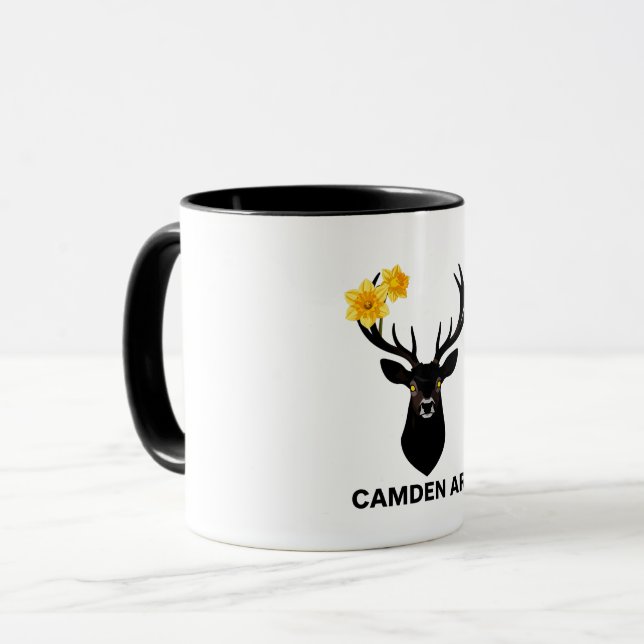 Camden AR Daffodil Festival - Black Deer Art Coffe Mug (Front Left)