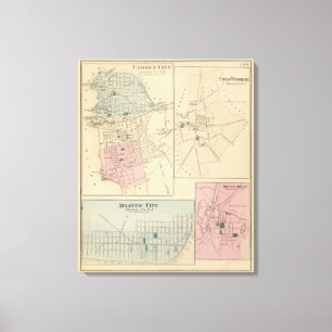 Camden, Atlantic City, Woodbury, Mt Holly Canvas Print
