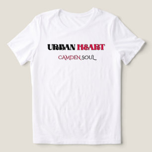 CAMDEN CITY LOVE URBAN HEART Black Crimson Women's Tri-Blend Shirt