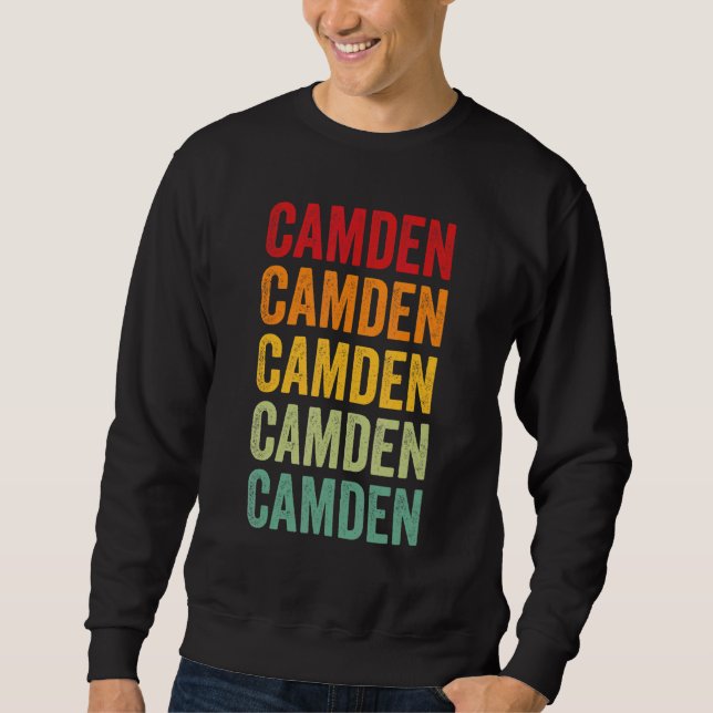 Camden County Missouri Rainbow Text Design Sweatshirt (Front)