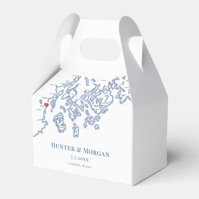 Camden Maine Elegant Wedding Favour Box (Front Side)