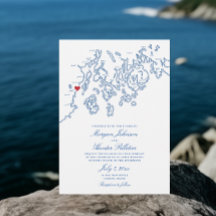 Camden Maine Penobscot Bay Map Elegant Wedding