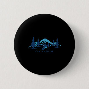 Camden Maine Ski Resort Skiing Skier 6 Cm Round Badge