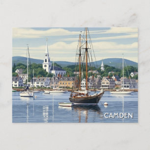 Camden Maine Travel Postcard