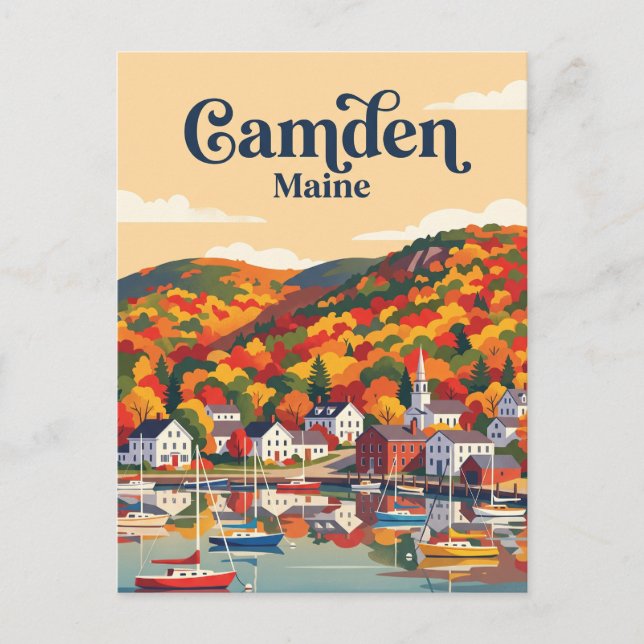 Camden, Maine, USA Postcard (Front)