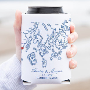 Camden Maine Wedding Favour Drink Holder Can Cooler