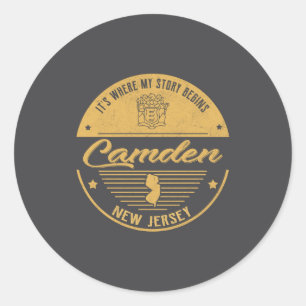 Camden New Jersey Its Where My Story Begins _1  Classic Round Sticker
