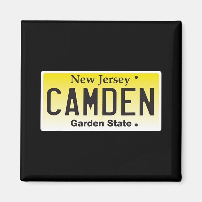 Camden New Jersey Nj Hometown License Plate Graphi Magnet (Front)
