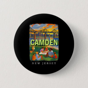 Camden New Jersey Nj Waterfront Delight Sd018  6 Cm Round Badge