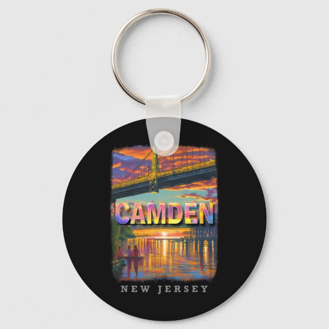 Camden New Jersey Nj Waterfront Delight Sd599  Key Ring (Front)