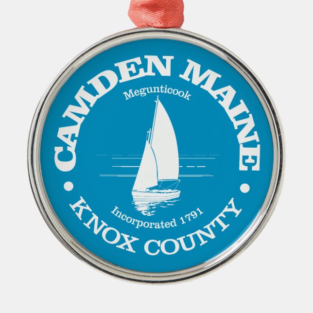 Camden (sailboat) metal tree decoration (Front)