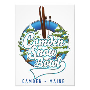 Camden Snow Bowl ski logo. Photo Print