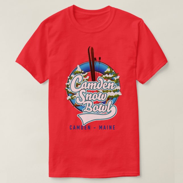 Camden Snow Bowl ski T-Shirt (Design Front)