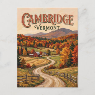 Camden Village Cambridge Vermont Postcard
