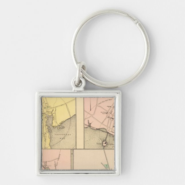 Camden, Wiscasset, Damariscotta, Key Ring (Front)