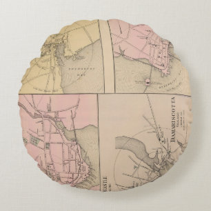 Camden, Wiscasset, Damariscotta, Newcastle Round Cushion