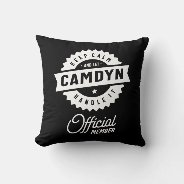 Camdyn Personalised Name Birthday Gift Cushion (Front)
