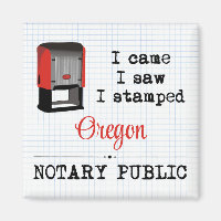 Came Saw Stamped Notary Public Oregon