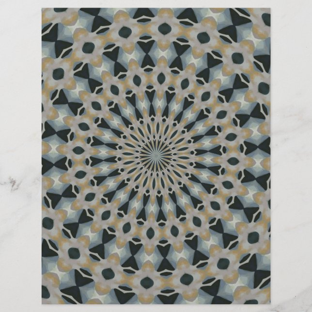 Camel and Teal Kaleidoscope (Front)